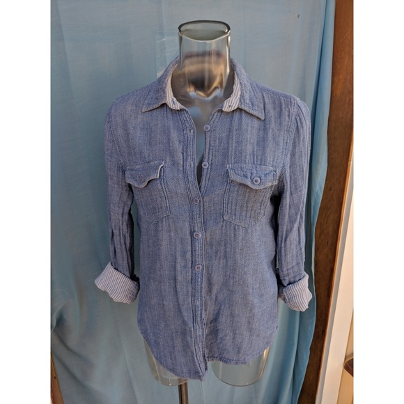 Denim Long Sleeve Button Up - Picture 8 of 8